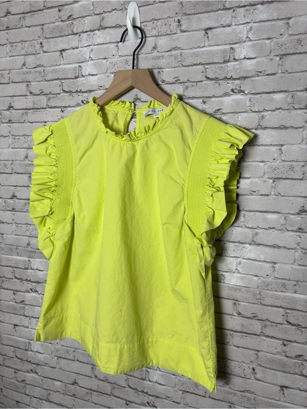 English Factory Ruffle Sleeve Top Medium - Picture 2 of 7
